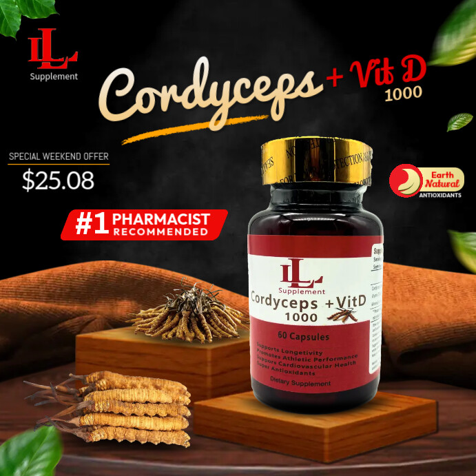 Cordyceps Product Ads Instagram Post template
