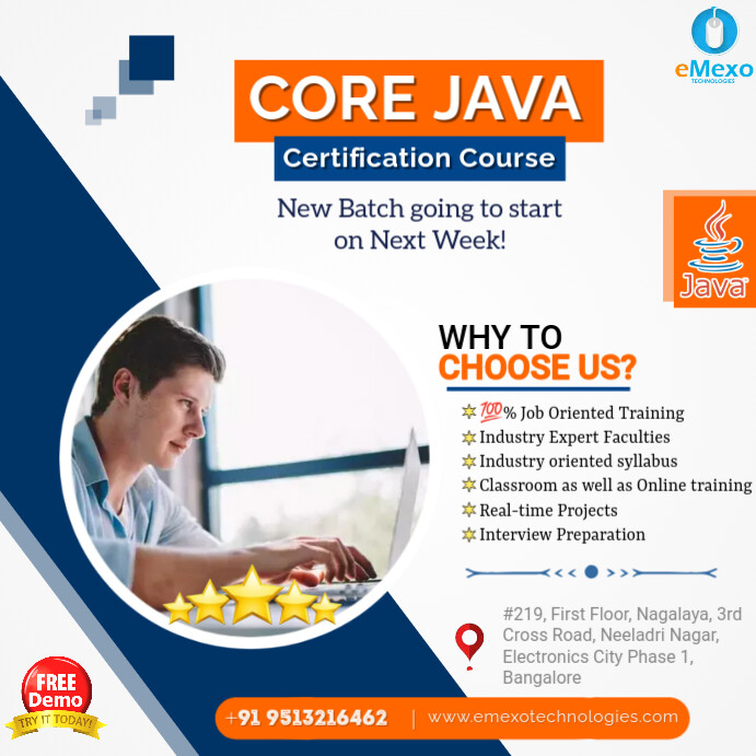 Core Java New Batch next week Template | PosterMyWall