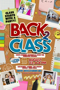 Brown Back to Class Bash Plakat Template