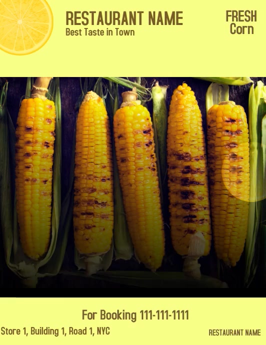 Corn (1) Flyer (US Letter) template