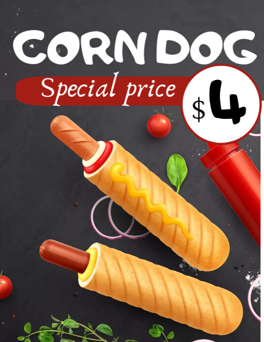 Corn Dog Template PosterMyWall