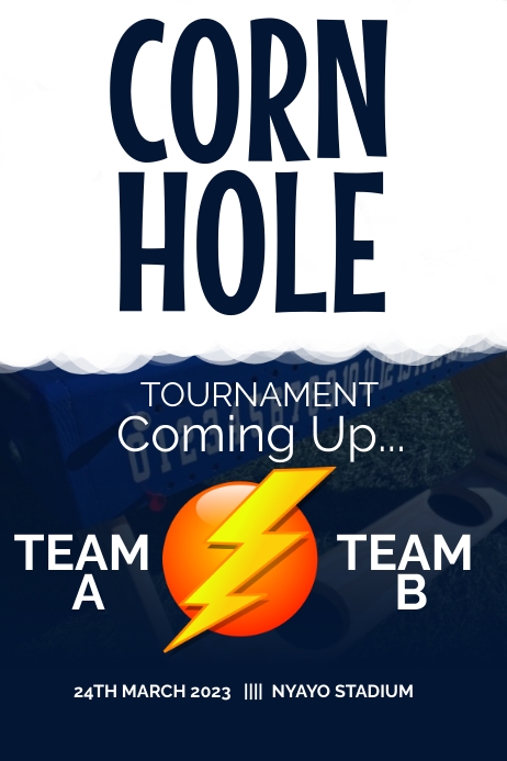 CORN HOLE Template PosterMyWall