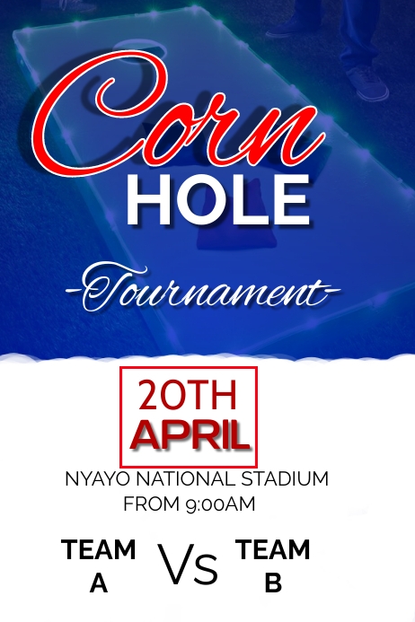 CORN HOLE Template PosterMyWall