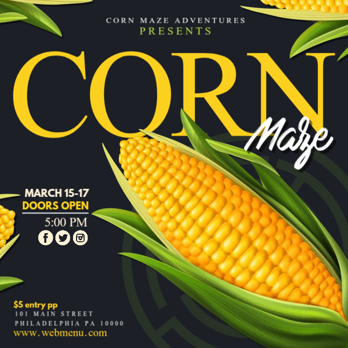 Corn Maze Template PosterMyWall corn-maze-template-postermywall