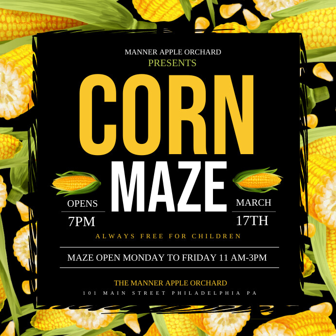 Corn Maze Template PosterMyWall corn-maze-template-postermywall