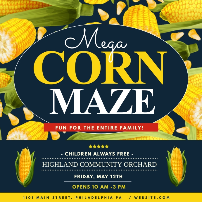 Corn Maze Template PosterMyWall corn-maze-template-postermywall