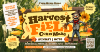 Orange Corn Maze Event Sampul Acara Facebook Template