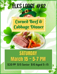Corned Beef Dinner Flyer (US Letter) template