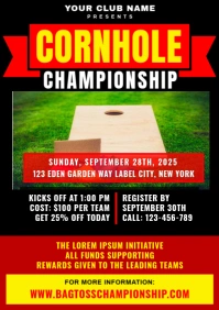 Cornhole Championship A5 template