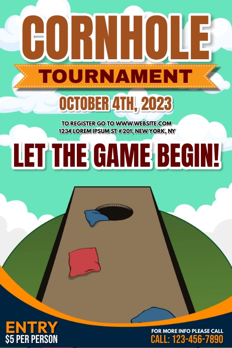 Cornhole Template PosterMyWall