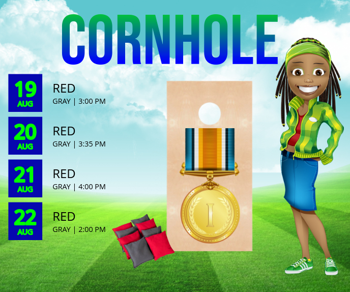 Cornhole Template PosterMyWall
