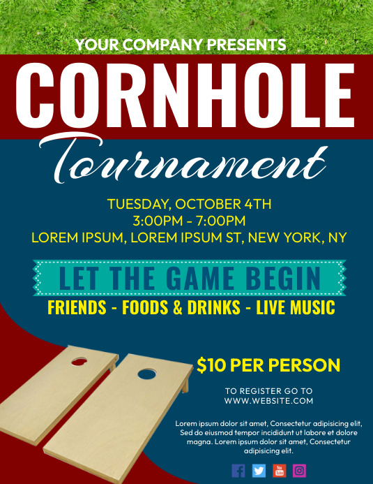 Cornhole Template PosterMyWall