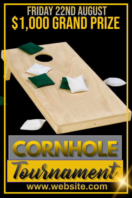 Cornhole Template PosterMyWall