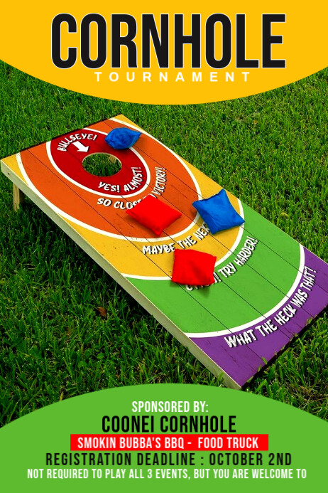 CORNHOLE Template PosterMyWall