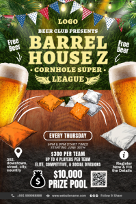 Cornhole League Event Template Plakkaat