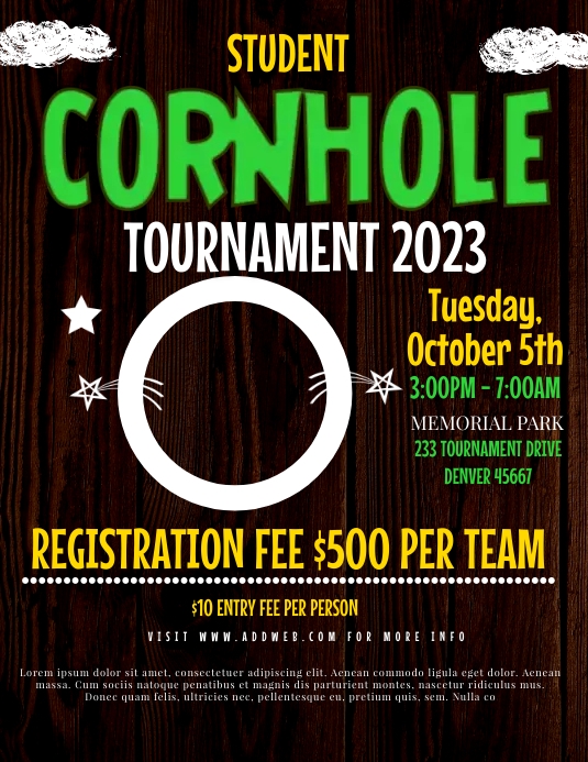 Cornhole template (8) | PosterMyWall