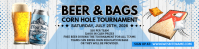 Cornhole Tournament Banner Template Bannière 2' × 8'