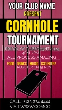 CORNHOLE TOURNAMENT Instagram Reel template