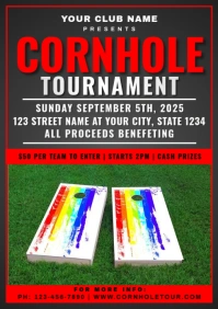 Cornhole Tournament A5 template