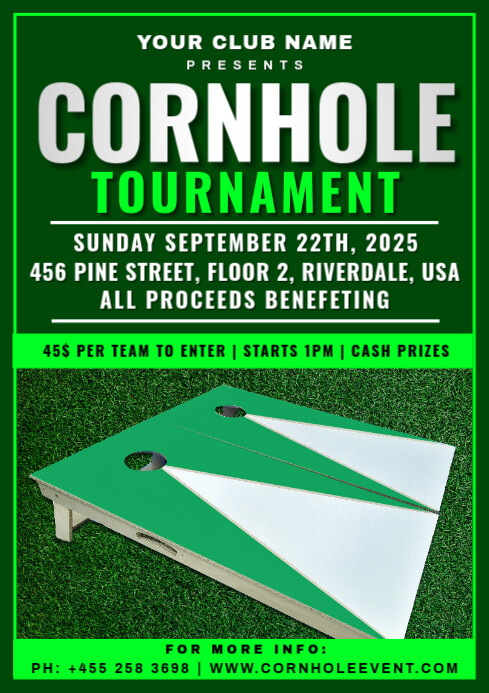 Cornhole Tournament Template | PosterMyWall