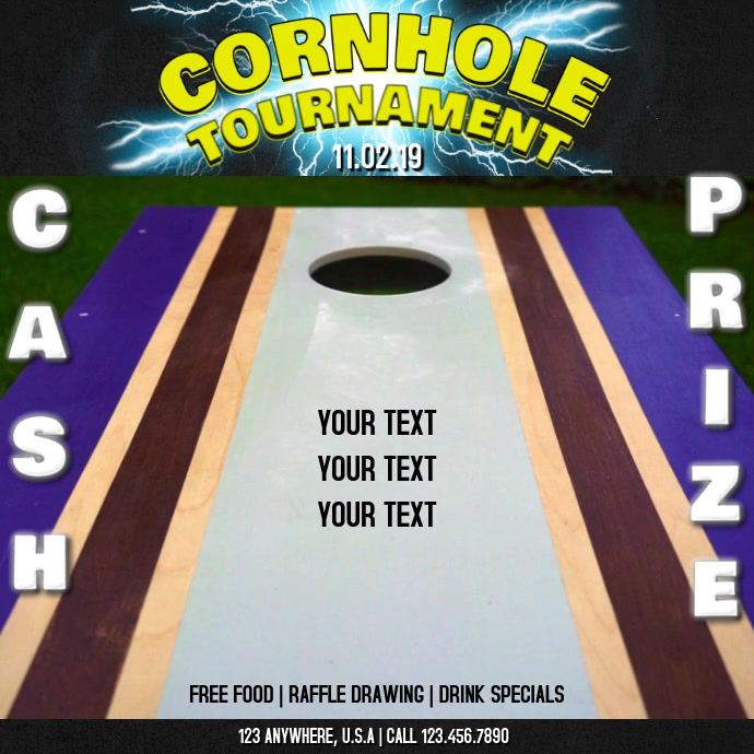 Printable Cornhole Tournament Template