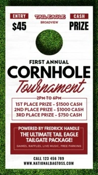 Cornhole Tournament รีลบน Instagram template