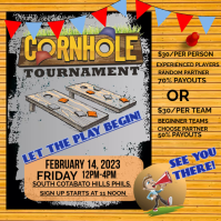 CORNHOLE TOURNAMENT Сообщение Instagram template