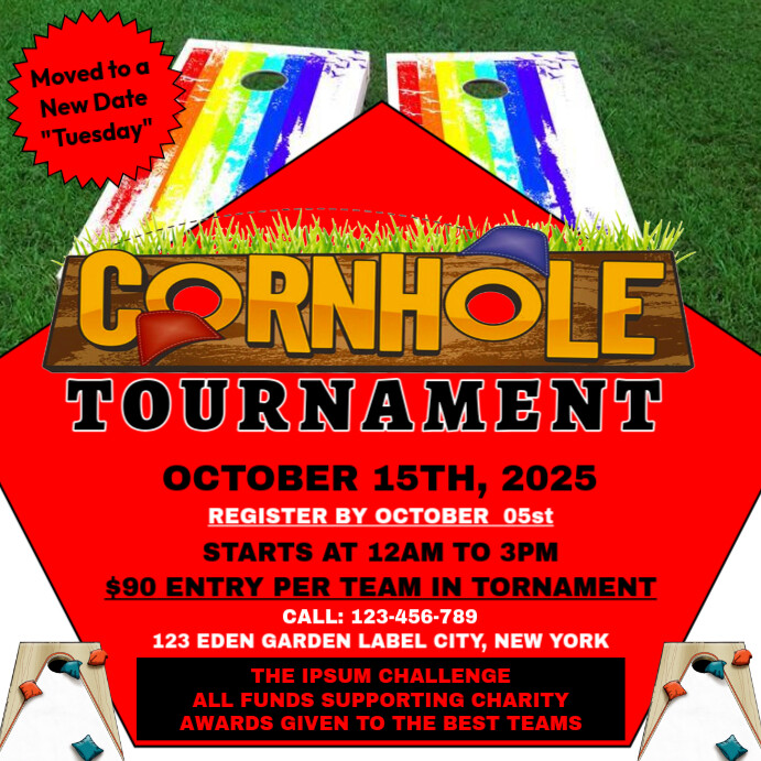 Cornhole Tournament Template | PosterMyWall