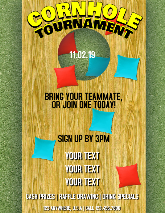 Printable Cornhole Tournament Template