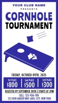 Cornhole Tournament Instagram Reel template