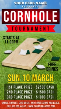 Cornhole Tournament Status WhatsApp template