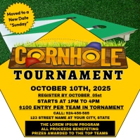 Cornhole Tournament Square (1:1) template