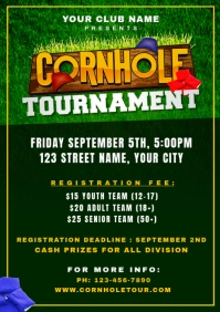 Cornhole Tournament A4 template