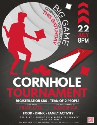 CornHole Tournament Flyer (1) template