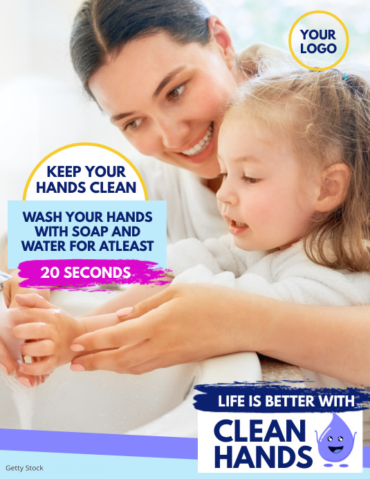 corona, prevent covid-19, wash hands Template | PosterMyWall