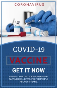 Corona awareness ,corona vaccine Tabloid template