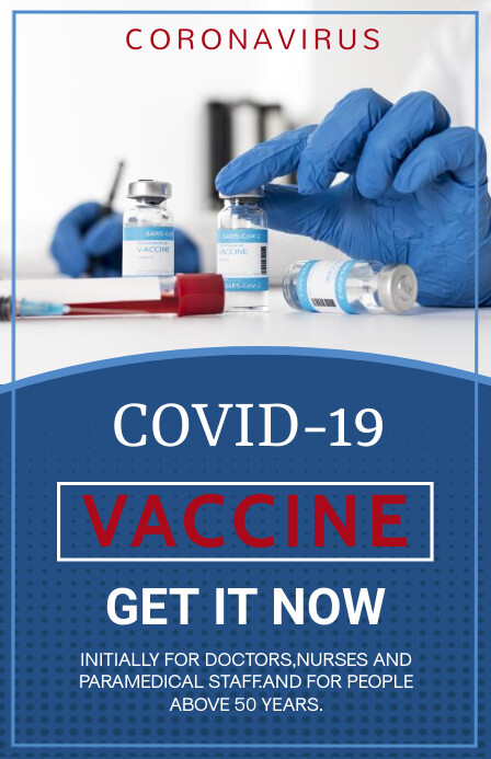 Corona awareness ,corona vaccine Tabloid template