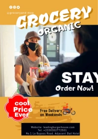 Corona Food delivery A2 template