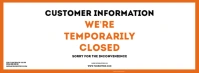 corona information customer poster flyer din Facebook Cover Photo template