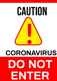 corona Safety Sign A1 template