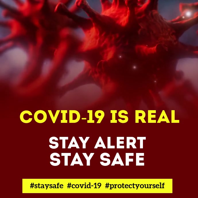 Corona Virus Awareness Flyer Template Kwadrat (1:1)