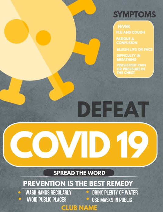 Selebaran Virus Korona Simpan 19 Selebaran Templat Postermywall