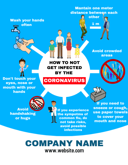 Corona virus Prevention flyer infographic Templat | PosterMyWall