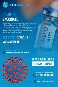 Corona Virus Vaccinate Banner 横幅 4' × 6' template