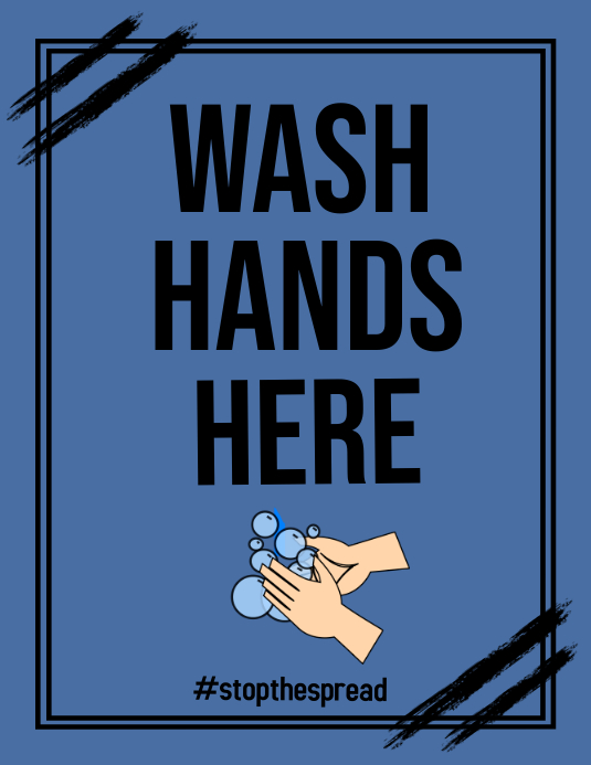 Coronavirus,COVID 19, wash your hands Template | PosterMyWall