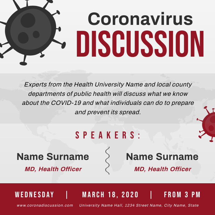 CoronaVirus Awareness Conference Instagram Im template