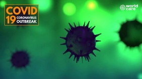 Coronavirus Covid 19 news zoom background Voorlegging (16:9) template