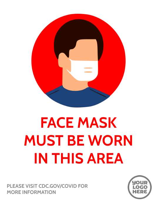 Coronavirus Covid 19 Silakan Pakai Pemberitahuan Topeng Templat Postermywall