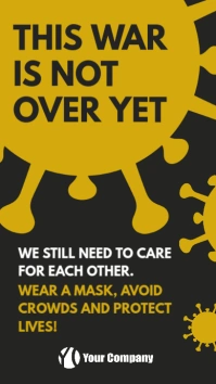 Coronavirus covid virus not over story Instagram-verhaal template
