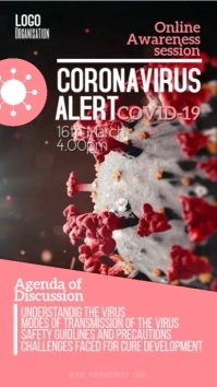 Coronavirus Pantalla Digital (9:16) template